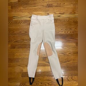 Free Ride Equestrian Children's Beige Lux | Knee Patch Jodhpur Size 12-13